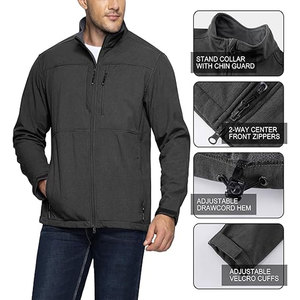 แจ็กเก็ตมีซิปกันลมกันหนาวสำหรับผู้ชายผ้าเดนิมกันลมให้ความอบอุ่นสำหรับเดินป่าสินค้ามาใหม่แห้งเร็ว - Product Image 4