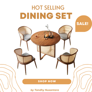 Juego de comedor de lujo de primera calidad, juego de restaurante para exteriores e interiores, muebles de comedor de madera de alta calidad - Product Image 6