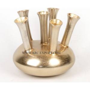 Antique Black Gold and Silver Polished Stainless Steel Flower <b>Vases</b> <b>Set</b> <b>of</b> <b>3</b> Different Sizes Home Decoration Flower <b>Vase</b> and Pot - Product Image 2