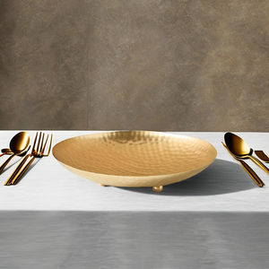 Tazón Redondo de Aluminio Hecho a Mano, Diseño Clásico y Elegante, Acabado Pulido, Apto para Alimentos, Porta Frutas y Adorno de Mesa para Fiestas - Product Image 6