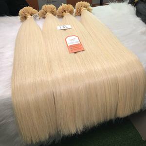 Viet Nam, venta al por mayor, 100%, extensiones de punta plana de cabello alineado con cutícula Virgen sin procesar, cabello humano recto de Color platino alto - Product Image 3