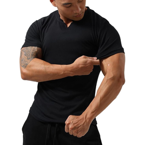 T-shirt en coton avec impression personnalisée de haute qualité en microfibre Crew Fitness col arrondi sport hommes blanc respirant - Product Image 5