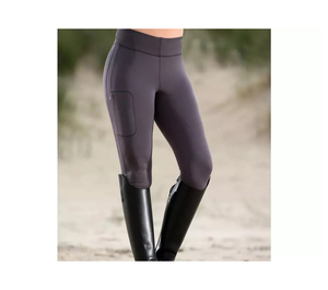 Mallas ecuestres para montar a caballo para mujer, calzas con estampado de silicona de asiento completo - Product Image 5
