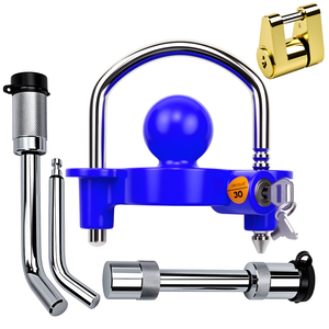 Vypart Ensemble de verrous de remorque 4-en-1 en acier robuste à commande manuelle antivol avec cadenas et goupilles de verrouillage - Product Image 1