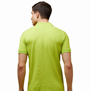 T-shirt polo à manches courtes personnalisé pour hommes, en coton tricoté extensible, respirant et confortable, imprimé anti-boulochage, style décontracté - Product Image 2