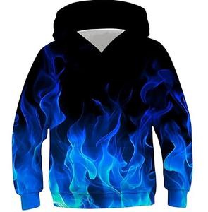 Alta calidad personalizado sublimado impresión Allover patrón sudaderas con capucha polar elegante invierno niños niño con capucha transpirable al por mayor - Product Image 6