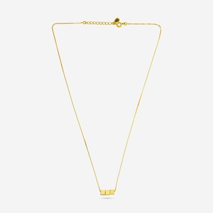 92.5 <b>Silver</b> Necklace 188242 Geometric-shaped <b>Box</b> <b>Chain</b> 18K Gold & Rhodium Plated Trendy Religious Style for Weddings - Product Image 4
