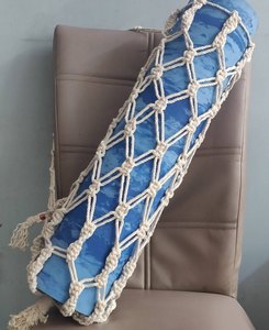 Sac de transport de yoga sac de tapis de conception bohème à bandoulière | Sac de tapis en macramé fait main d'Inde - Product Image 4