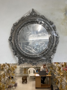 Nouveau design artisanal artisanat antique miroir mural ovale 21 pouces pour la décoration de la maison tenture murale artisanat pour décoration murale indienne - Product Image 3