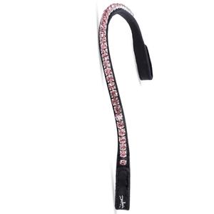 Équipement de course équestre fabrication de qualité pierres de cristaux bande de front de cheval en cuir décoratif pour bride - Product Image 3