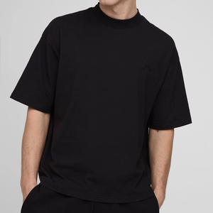 Oversized Boxy Fit Plus Size Heavyweight Streetwear 280 Gsm 100% algodón cuello extendido camiseta para hombres - Product Image 1