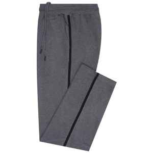 Conjunto de pijama de camiseta lisa azul marino 100% conjunto de salón de punto de algodón ropa de dormir cómoda con Camiseta de cuello redondo y pantalones con cordón - Product Image 5