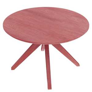 Table à manger moderne en bois Design de pied trépied durable Mobilier unique pour les petits espaces pour les cafés de ferme en plein air Salons - Product Image 3