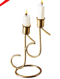 Porte-bougie en métal fait main au design classique pour la décoration de la maison, idéal pour les mariages et les fêtes - Product Image 5