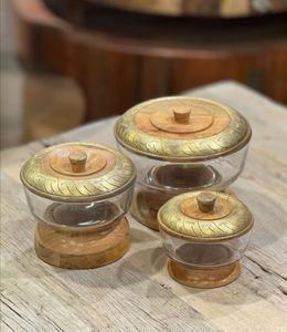 กล่องเก็บแก้ว & โลหะที่มีระดับทำจากแก้วและโลหะสำหรับเก็บเครื่องประดับ - Product Image 3