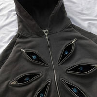 Erkekler İçin Yumuşak Pamuk Karışımlı Polar Düz Renk Kısa Kesim Kapüşonlu Sweatshirt Kışlık Özelleştirilmiş Logo Dijital Baskılı Cepli Rahat Günlük
