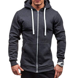 Cheap Woolen Solid Lined <b>Hoodie</b> <b>for</b> <b>Men</b> Autumn Winter Fashion with Pocket Logo OEM - Product Image 4
