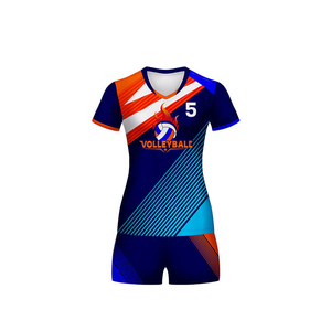 Alta calidad 100% poliéster logotipo personalizado sublimación voleibol Jersey uniformes conjunto OEM estilo impreso secado rápido transpirable Unisex - Product Image 1