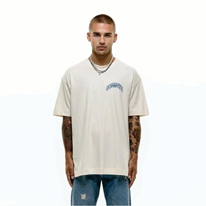 Rapide personnalisé 280gsm 300gsm 320gsm poids lourd 100% coton surdimensionné mode goutte épaule hommes t-shirt - Product Image 1