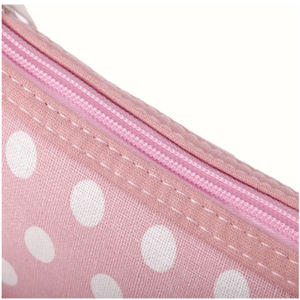 Vente en gros Trousse de maquillage personnalisée grande capacité en PC Trousse de maquillage de voyage en toile de coton tendance avec petite fermeture éclair imprimable - Product Image 4