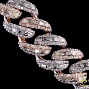 สเตอร์ลิงเงินพร้อมโซ่เพชรโมอิสเป็นประกายทางเลือกสำหรับสวมใส่ในชีวิตประจำวัน - Product Image 6