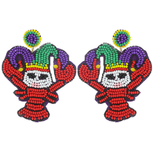 Pendientes de Fiesta para Mujer con Bordado de Cuentas de Diseño, Hechos con Cuentas de Vidrio 100% para un Look Glamuroso - Product Image 1