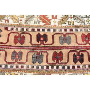 Alfombra de área de lana Kilim turca Vintage, diseño de retales rojo Beige, técnica de tejido plano de 23x31 pies, decoración para sala de estar, pasillo de látex - Product Image 5