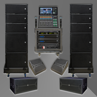 Système de haut-parleurs Line Array extérieur étanche passif LS3 KSL(6+4+2+2) Mono Wood Shell avec garantie de 3 ans, 8 ohms, 700W de sensibilité