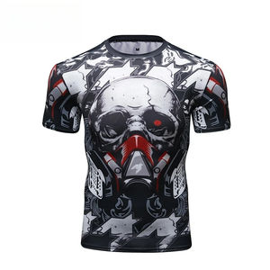 Mma Rashguard pour hommes Jiu Jitsu T-Shirts Short Sleeve Fitness Kickboxing Bjj Rash Guard T-Shirts Top - Product Image 2