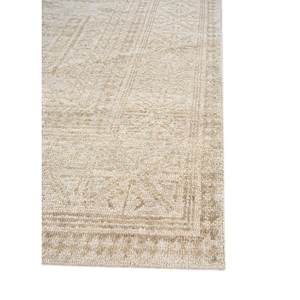 พรมขนสัตว์ถักมือ Erbe Ivory รุ่น AKWT-1123 ขนาด 9x12 ฟุต รูปทรงสี่เหลี่ยมผืนผ้า ลายเมดัลเลียนแบบแพทช์เวิร์ค สไตล์นามธรรม สำหรับห้องนั่งเล่นที่บ้าน - Product Image 4