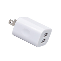 Pengisi Daya Cepat Rapid 10W Power Brick Cube dengan Dua Port USB, Proteksi OTP, PD/QC3.0, Colokan US/EU/AU