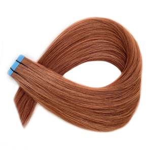 Extensions de cheveux humains Remy lisses # 30 couleurs de cuivre moyen assorties - Product Image 1