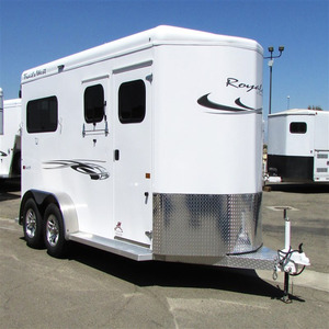 Affordable 4 Horse Slant Load <b>Trailers</b>| Livestock <b>Trailer</b>| Livestock Transport Semi <b>Trailer</b> for Cattle Sheep Pig Farm Use - Product Image 1