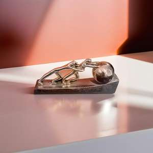 Antique Metal Unique Human Shape Table Decor - Product Image 2