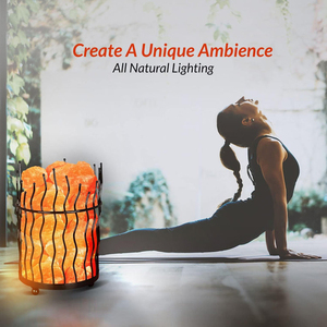 Iron Basket <b>Lamp</b> Carved Angel Handicraft Ivory Decor Featuring Pink Himalayan Salt Feng Shui Love Natural Crafts Wholesale - Product Image 4