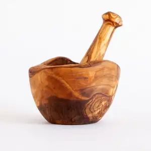 Mortier en bois pilon de broyeur en bois brun ensemble comme épices, broyeur de médecine Masher - 3 pouces broyeur en bois au meilleur prix en Inde