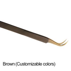 Drop-Shipping Pince à épiler à pointe en fibre Volume Ventilateur Outils pour cils Pince à épiler personnalisée Pince à épiler à pointe en fibre Isolation des cils - Product Image 6