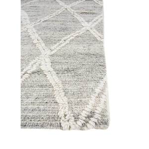 Zuri Hand Knotted Wool <b>Rugs</b> Grey & Black <b>Boho</b> Style Abstract Pattern for Home-Skwl-587 for Living Room Hallway Rectangle Carpet - Product Image 4