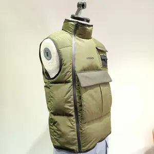 Nueva chaqueta acolchada personalizada de alta calidad sin mangas para hombre, chaqueta de invierno acolchada cálida con estampado de sublimación para hombre - Product Image 2