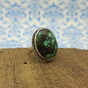 Classic and Authentic Vintage Tibetan <b>Turquoise</b> Gemstone Solid 925 Sterling Silver <b>Ring</b> Handmade - Product Image 1