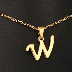Women's Alphabetic <b>Locket</b> Set - Gold - Product Image 2
