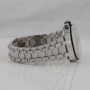 High on Demand Luxury Diamond Watch for <b>Mens</b> Wedding Anniversary and <b>Gift</b> Full Diamond Watch for Export <b>Sale</b> from India - Product Image 2