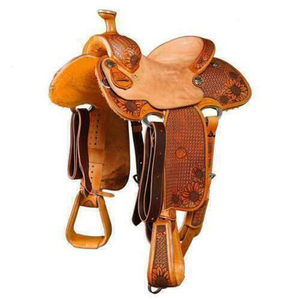 Nueva Silla de Montar de Cuero Natural Occidental de Alta Calidad, Hecha a Mano/Tallada, Estilo Roper Ranch - Product Image 1