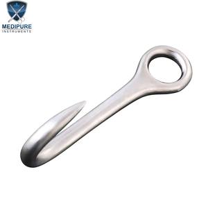 Gancho Oftálmico de Acero Inoxidable para Obstetricia, Acabado Liso, Herramienta Reutilizable para Partos de Animales, Instrumentos Veterinarios - Product Image 1