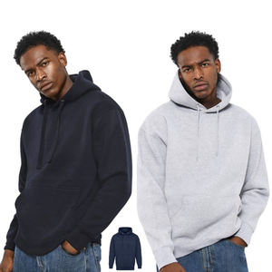 Pull-over à capuche 100% en coton pour hommes, vêtements de sport épais et solides à manches longues, polaire épaissie du fabricant OEM, nouvel arrivage - Product Image 1