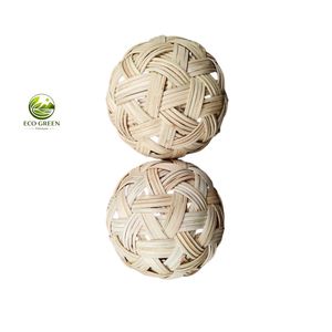 Rustic Handmade <b>Wicker</b> Rattan Ball Decorative Sphere for Basket <b>Vase</b> and Table Centerpiece - Product Image 2