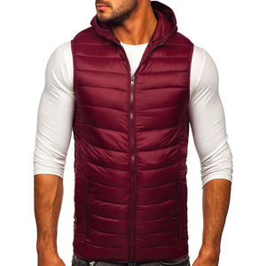 Chaleco Acolchado Ligero con Cierre para Hombre, con Cuello Alto y Mangas Abullonadas, Estilo Plumífero, Servicio OEM Disponible 2026 - Product Image 1