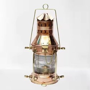 Lámpara de aceite de cobre pulido vintage Linterna de barco náutico de calidad premium para material de metal Diwali - Product Image 1