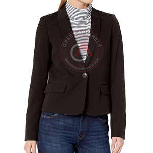 Couleur noire femmes Blazer manteaux d'hiver Slim Fit Blazer confortable dames manteau impression personnalisée meilleure vente Blazer - Product Image 6