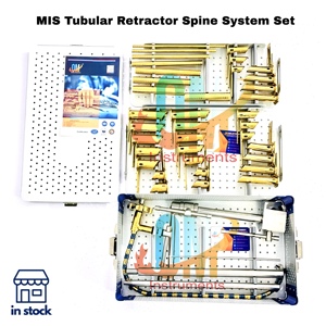 ชุดอุปกรณ์ดึงหลังแบบท่อ MIS ของ OldMed Instruments ผลิตจากเหล็กกล้าไร้สนิมเยอรมัน ชุดสมบูรณ์แบบ เคลือบทอง T.T. สำหรับการผ่าตัดกระดูกสันหลังแบบรุกล้ำน้อย - Product Image 5